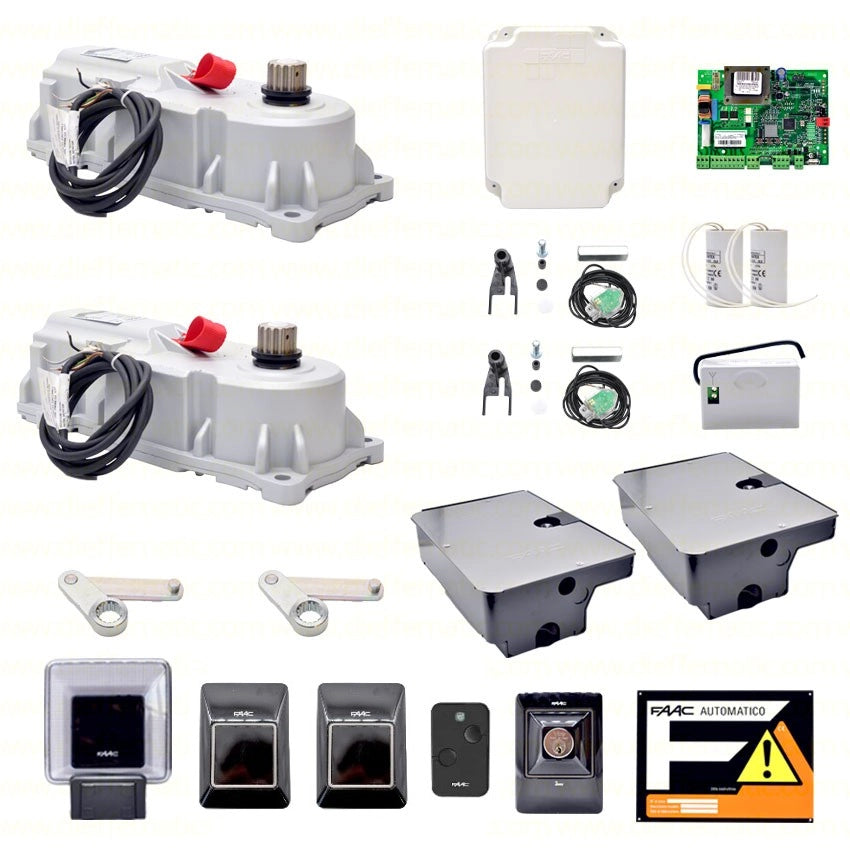 INTERRATO FAAC POWER KIT 770 230V CON CASSE DI FONDAZIONE 490065 + 2 SAFECODER