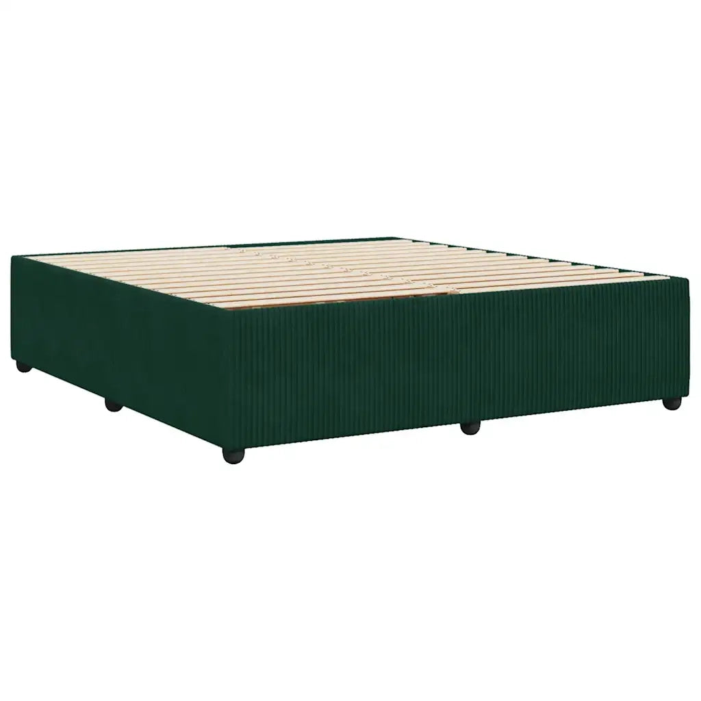 Giroletto senza Materasso Verde Scuro 180x200 cm in Velluto 3285027