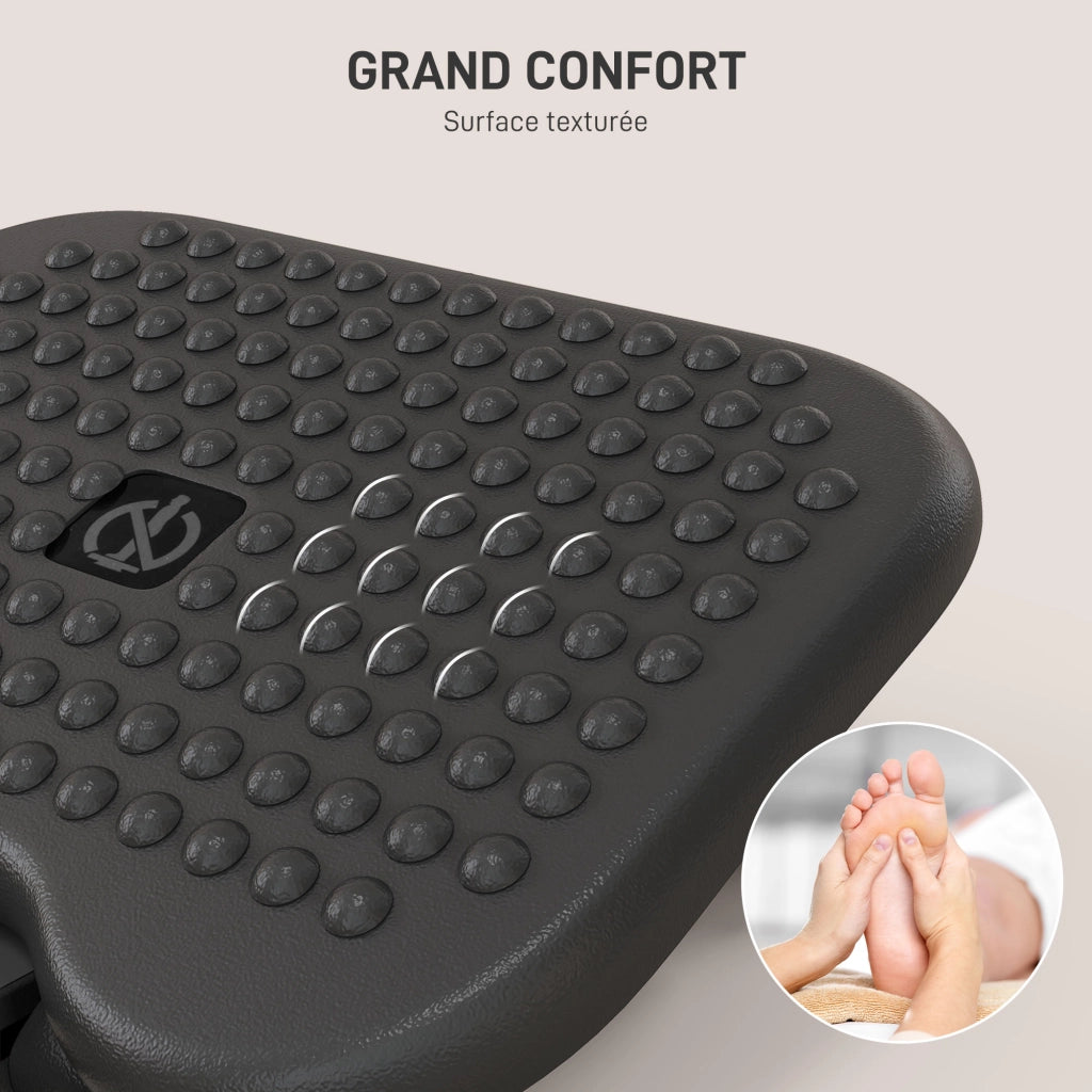 Supporto per piedi ergonomico regolabile ¨C zephmum ¨C nero 46x35 cm