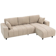 Divano angolare 3 posti con chaise longue ¨C Minimal ¨C beige 242x156x87cm