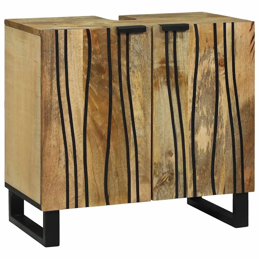 Set di mobili per il bagno 2 pcs Marrone Legno multistrato 3310042