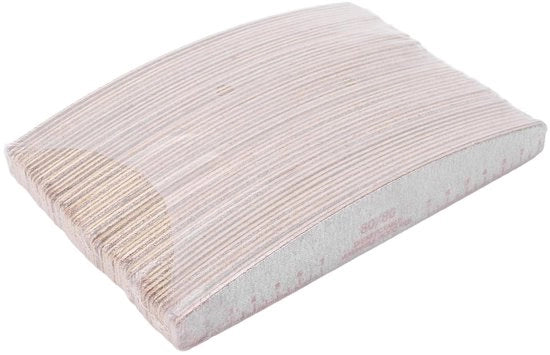 Strumento per unghie 80/80 grana - Strumenti per manicure - Accessori per cura delle unghie - Dispositivo versatile - Progettato a forma curva - Fondamentale per la cura delle unghie