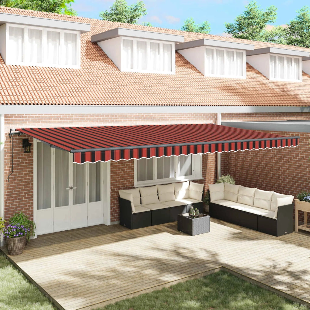 Tenda Retrattile arancione e marrone 600 × 300 cm 3331595