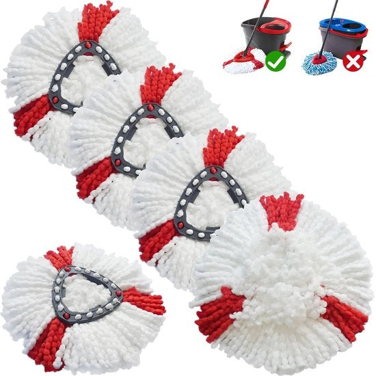 5 pezzi di coperture per dweil - microfibra per navelli mops