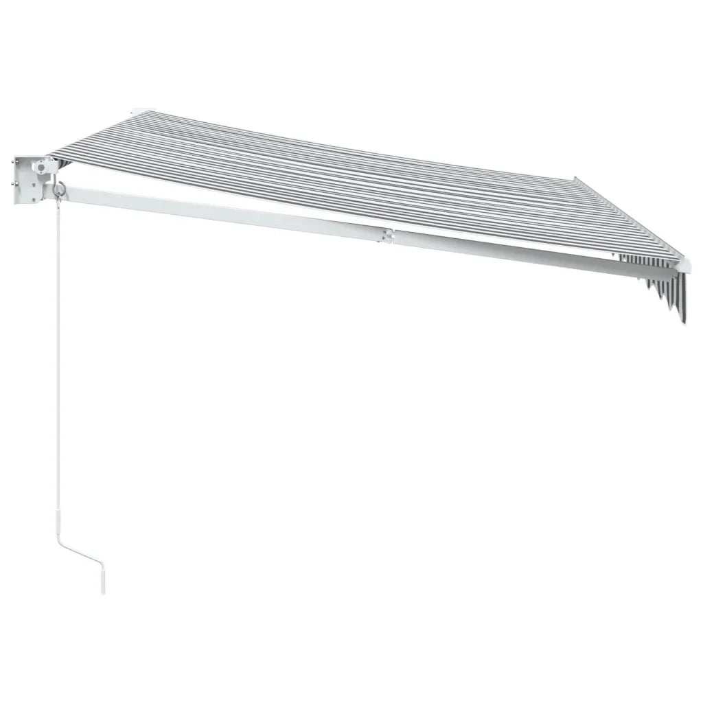 Tenda da Sole Antracite e Bianca 3x2,5 m Tessuto e Alluminio 3216103