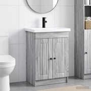 Set di mobili per il bagno Sonoma grigio 56 x 37,5 x 81 cm 3404190