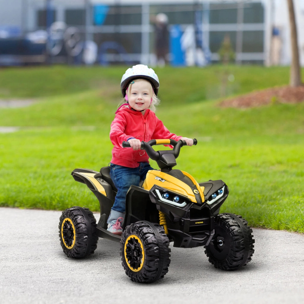 Quad Elettrico per Bambini ¨C Minimal ¨C Giallo, LED, 12V