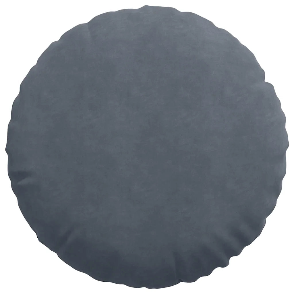 Cuscini per Seduta 2 pcs Grigio scuro Ø 40 x 13 cm Velluto 42014249