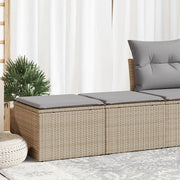 Set Divano da Giardino 2 pz con Cuscini Beige Polyrattan Acacia 3328662