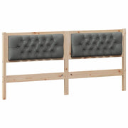 Testiera | Testata marrone e grigio scuro 160 cm Legno di pino massello