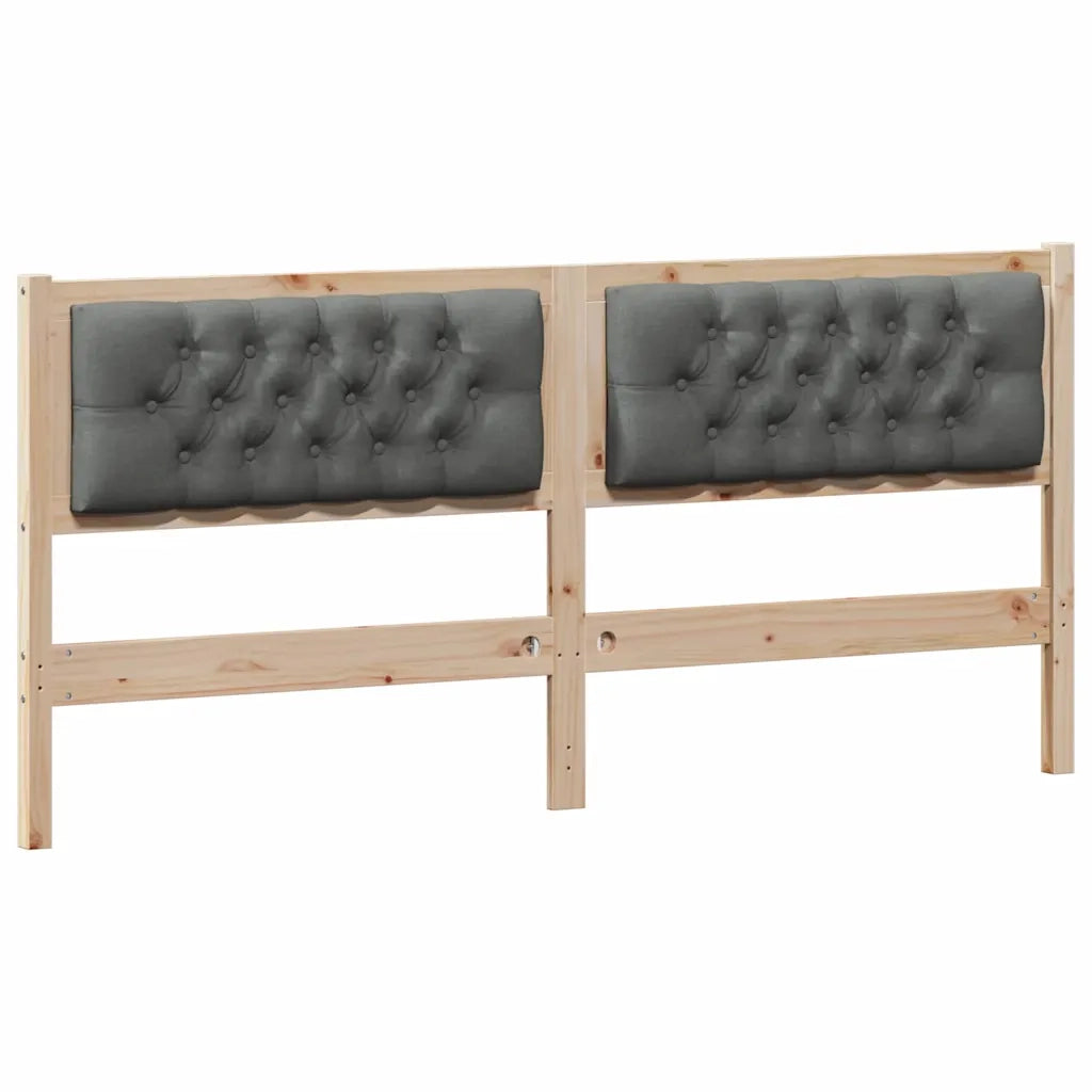 Testiera | Testata marrone e grigio scuro 160 cm Legno di pino massello