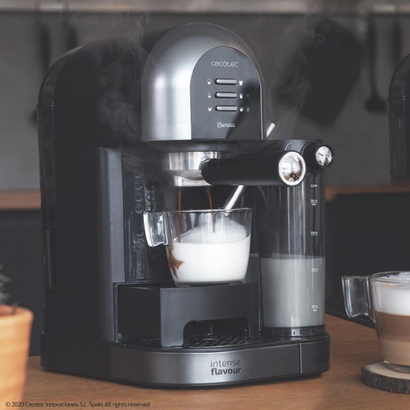 CECOTEC 01590 - Macchina da caffè semi-automatica Cumbia Power Instant-ccino 20 Chic Serie Nera