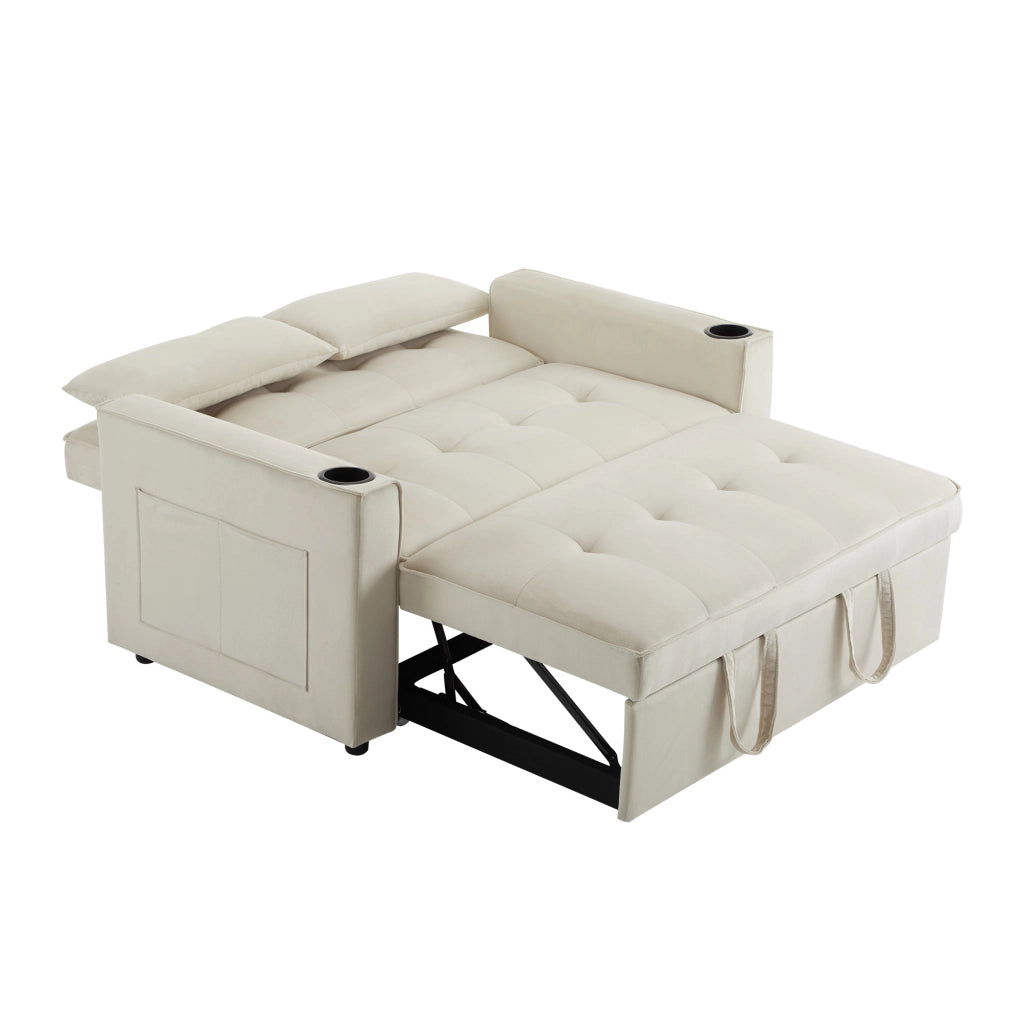 Divano letto pieghevole - Zephmum - Con porta bevande e cuscini