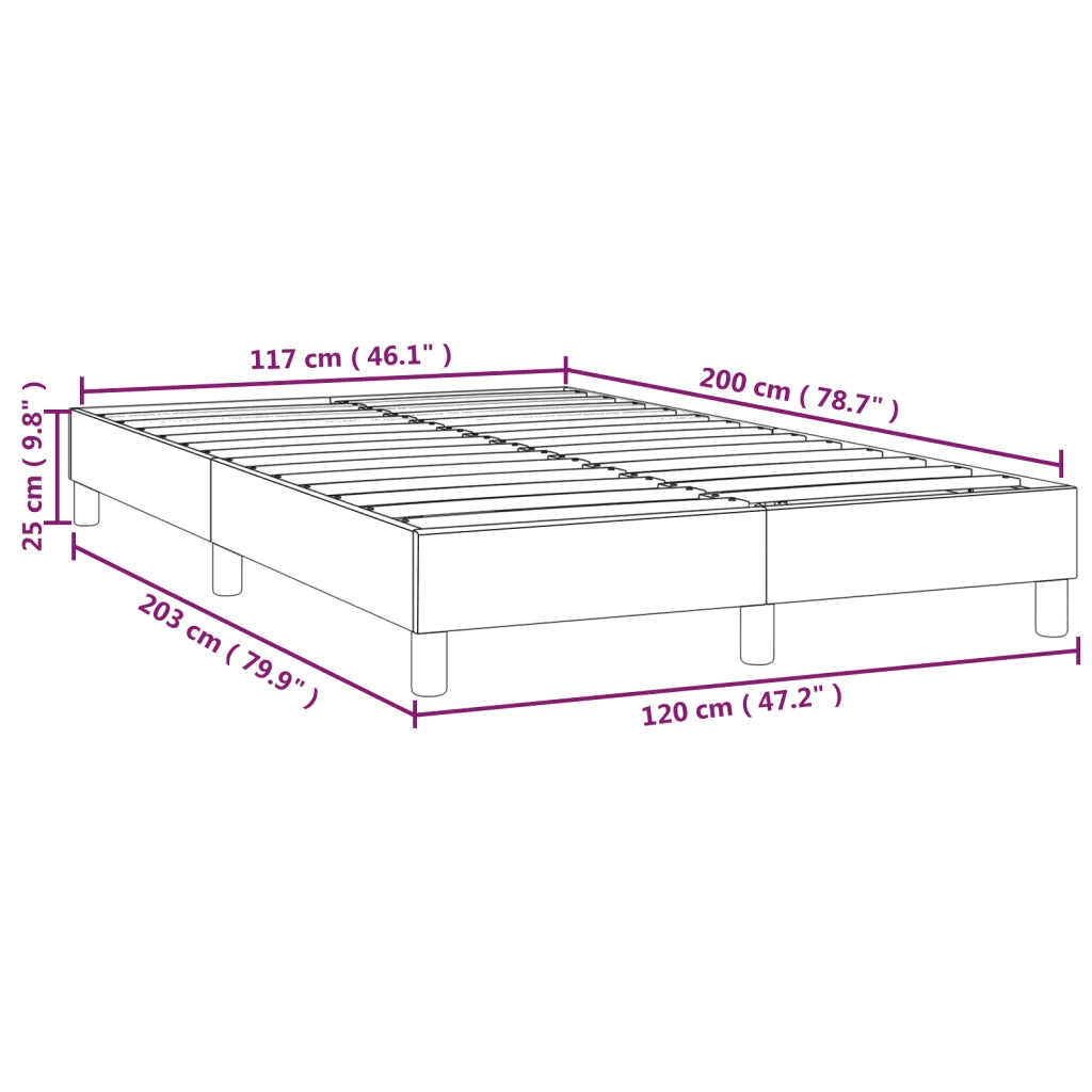 Struttura Letto a Rete a Molle-Giroletto Grigio Chiaro 120x200 cm Velluto 824537