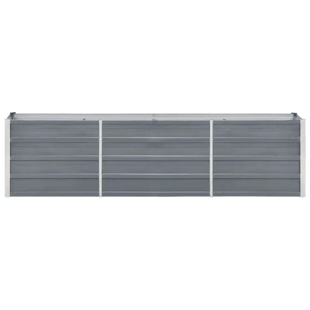 Letto Rialzato in Acciaio Zincato 240x40x45 cm Grigio 47044