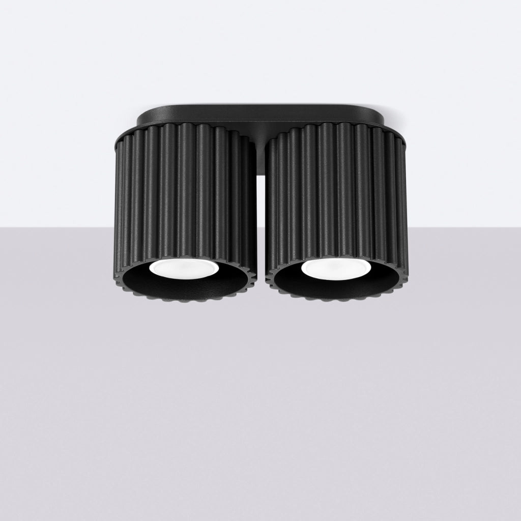 Lampada da soffitto AURA 2 nero GU10