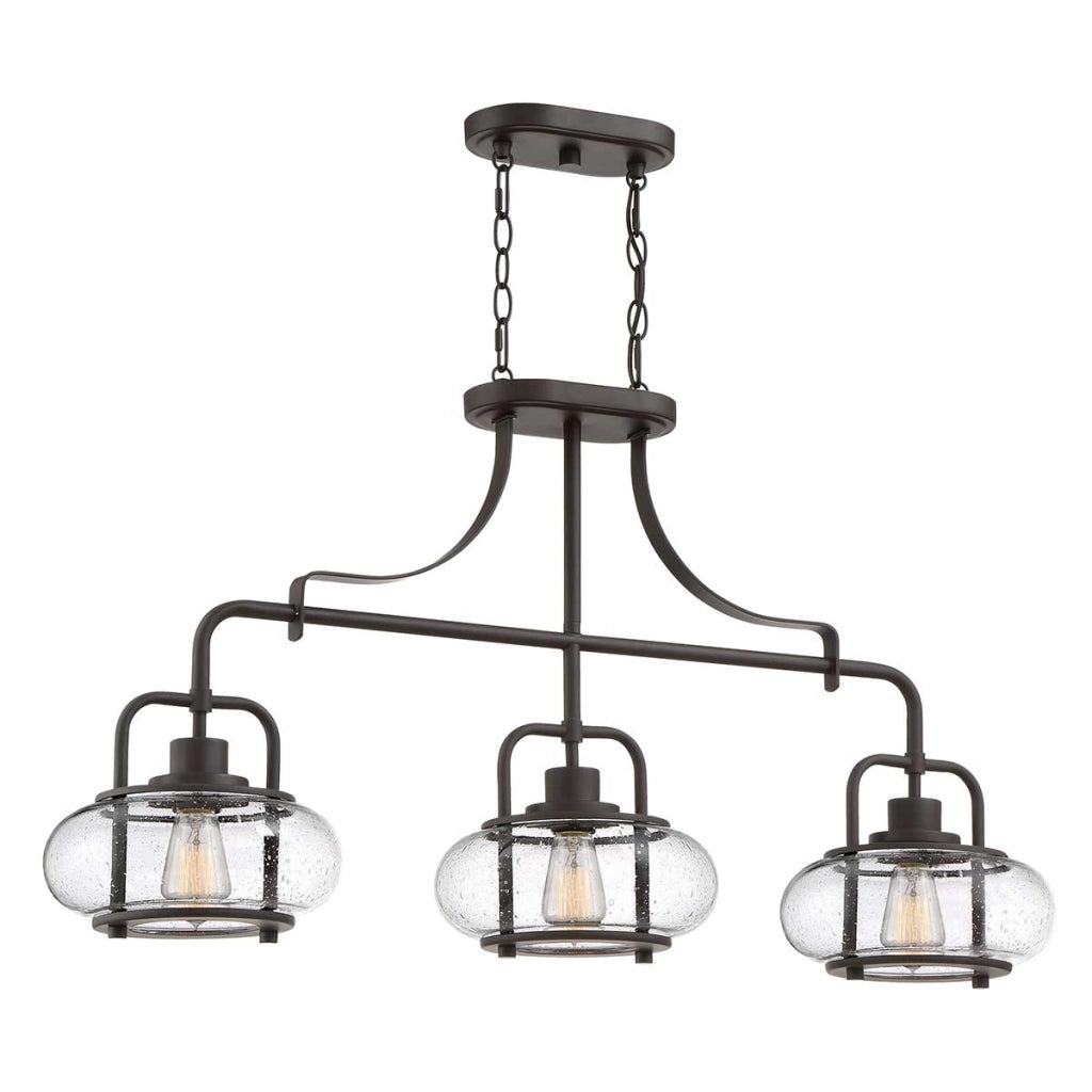 Lampada a sospensione tavolo bronzo Trilogy 3xE27 Quoizel