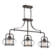 Lampada a sospensione tavolo bronzo Trilogy 3xE27 Quoizel