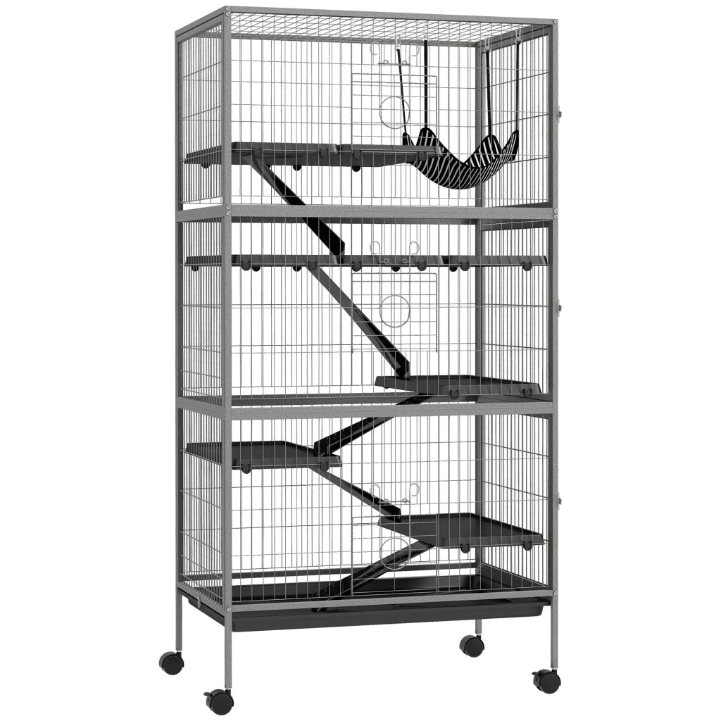 Gabbia per Conigli Multilivello ¨C Xylo ¨C Acciaio e PP 80x52x159cm