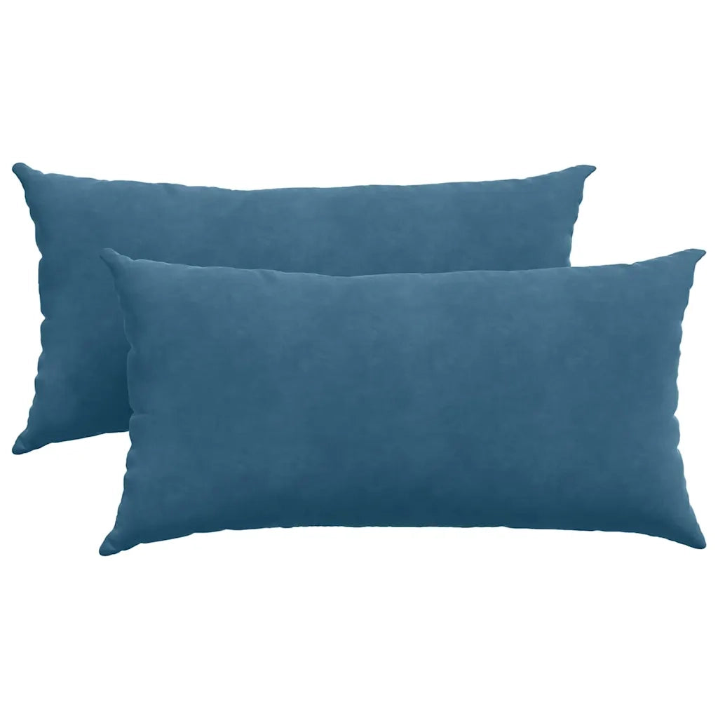 Cuscini da Divano 2 pcs Blu 80 x 40 cm Tessuto in Cords 42013712