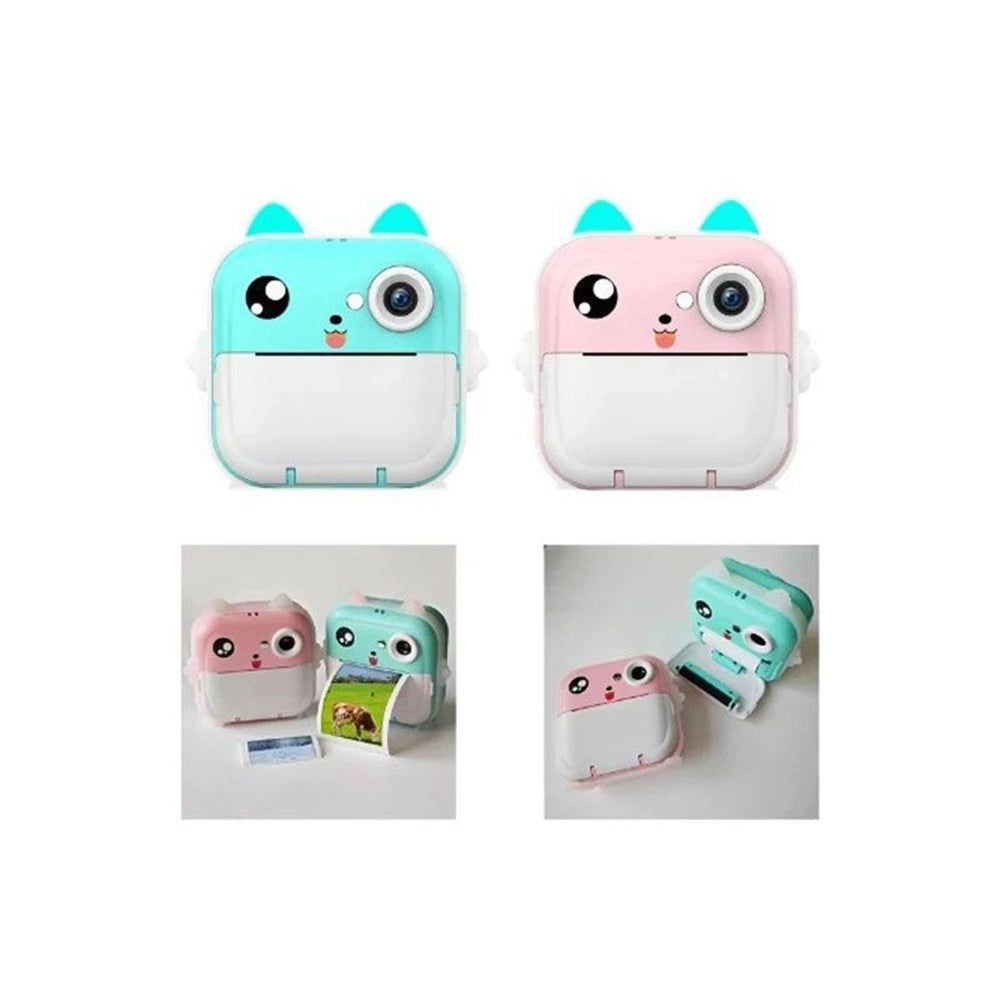 Trade Shop - Fotocamera Digitale Per Bambini Con Schermo Da 2,4" Per Stampa Termica Istantanea C6 -
