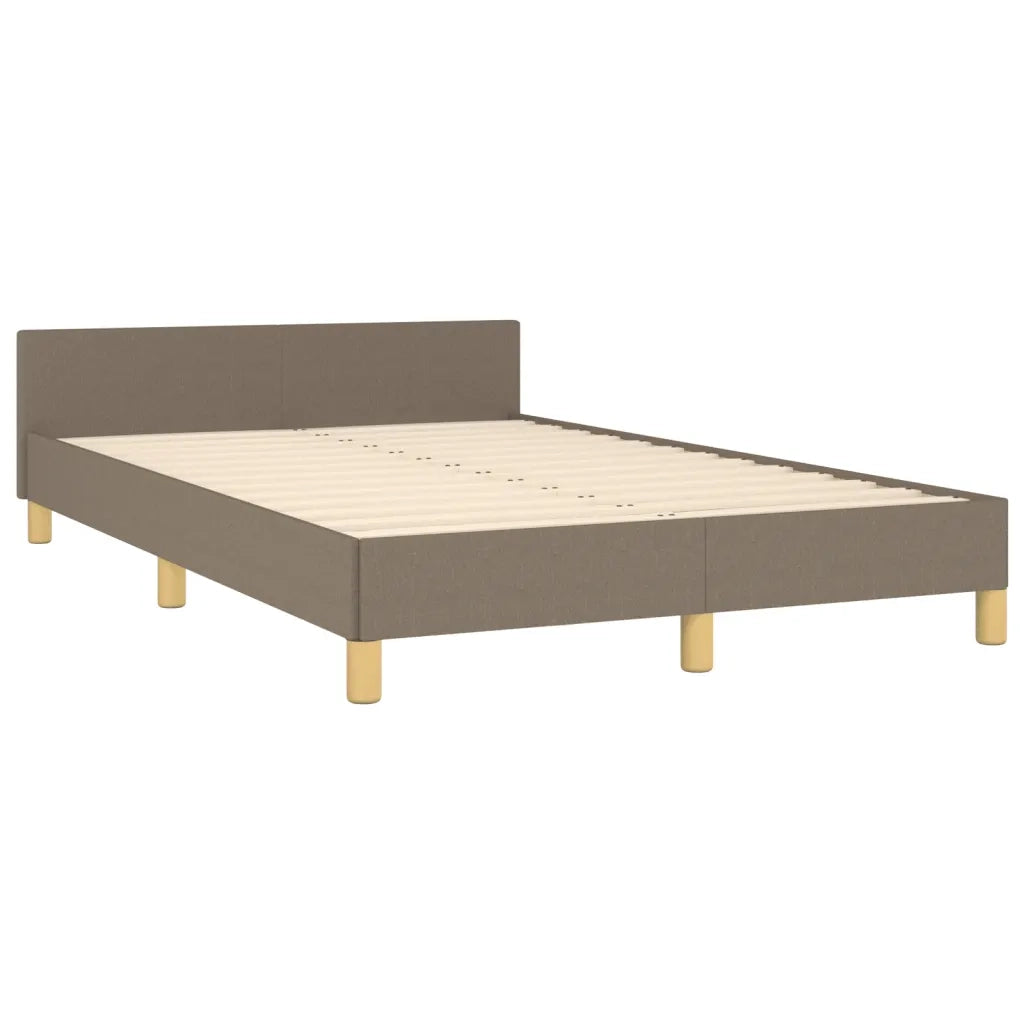 Letto matrimoniale | Letto per adulti | Giroletto senza Materasso Tortora 120x190 cm Tessuto