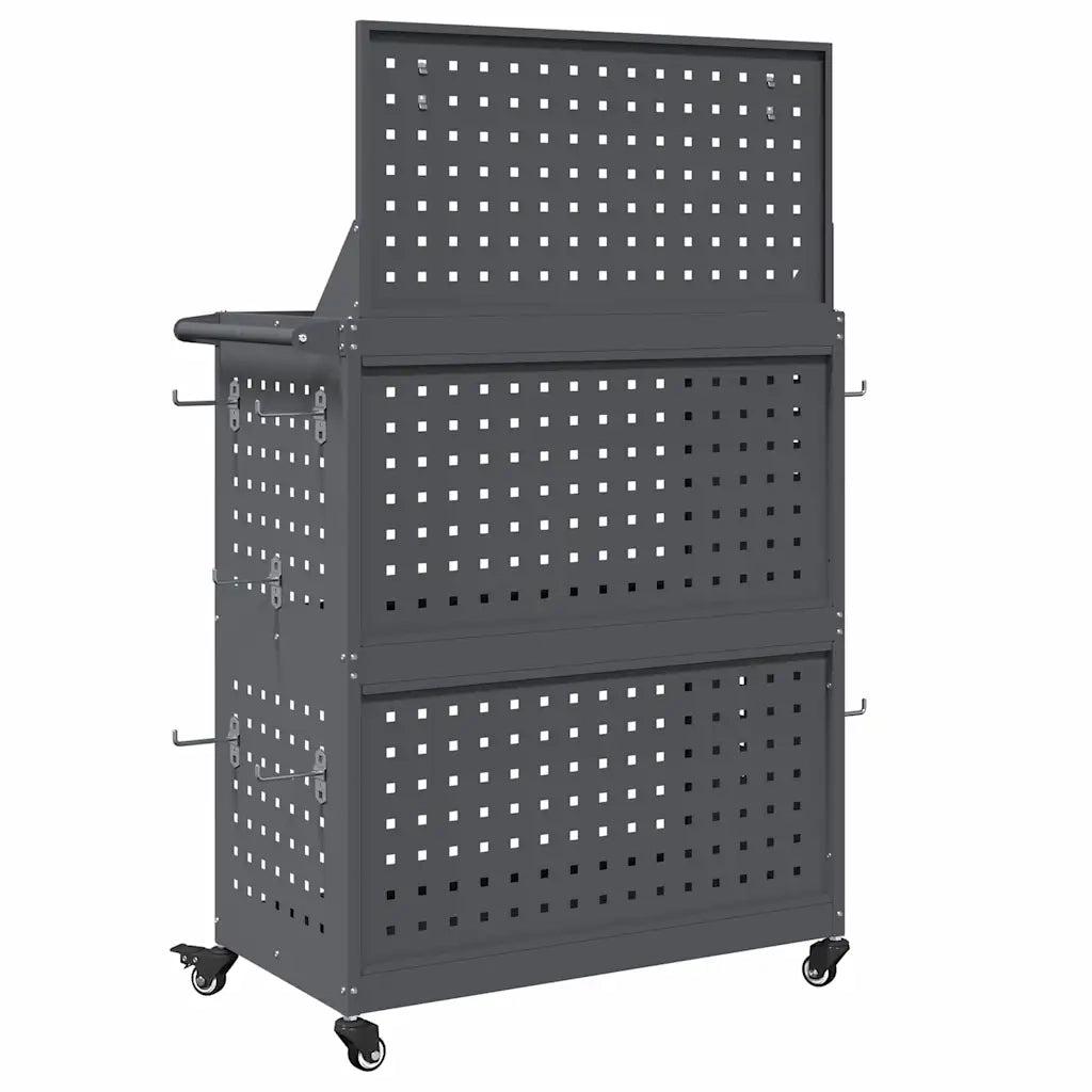Carrello per Attrezzi con ruota Antracite 65 x 35 x 111 cm 874555