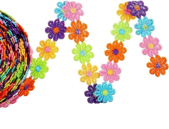 Tessuto decorativo a fiori 7,5 metri - larghezza 2,5 cm
