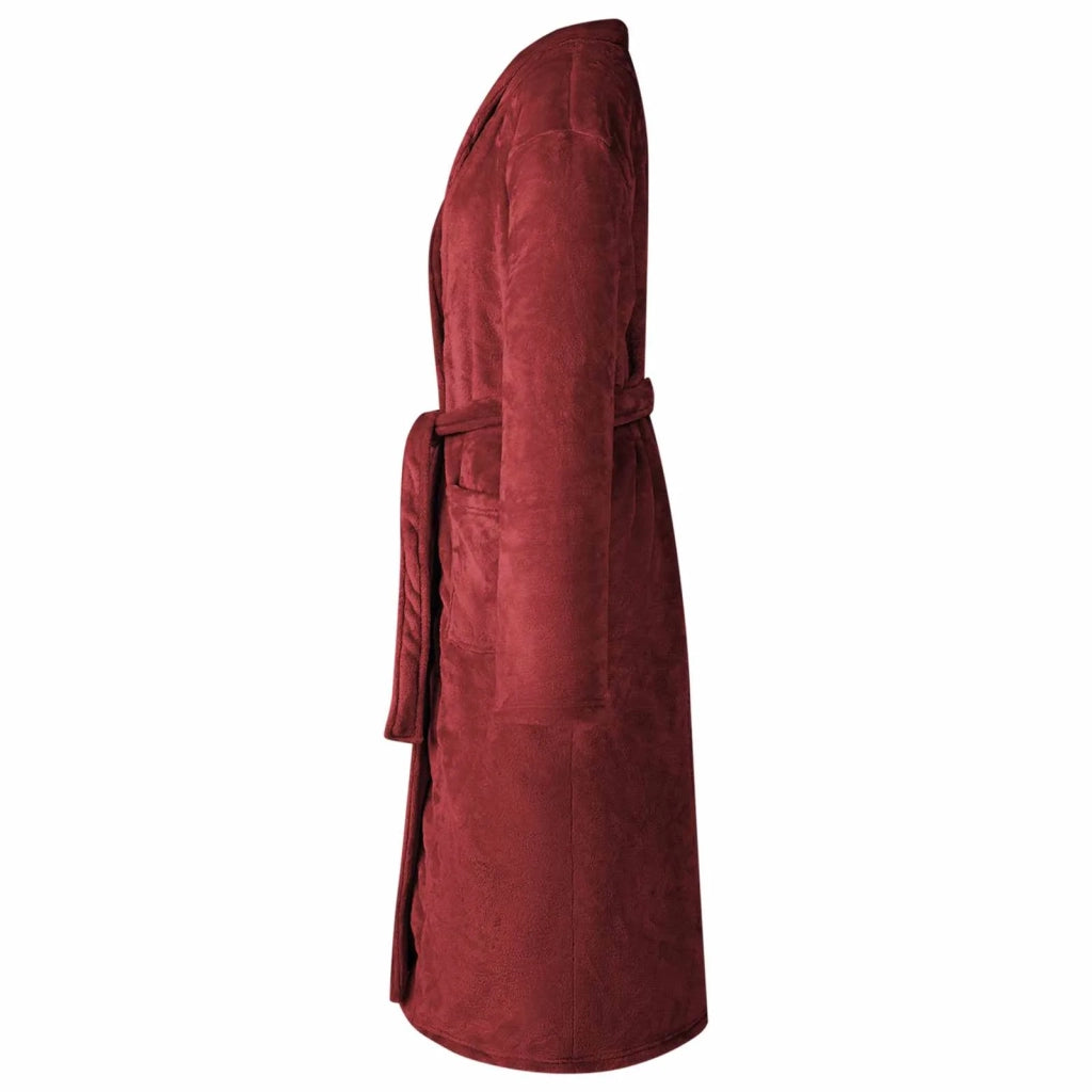 Accappatoio senza Cappuccio Rosso Bordeaux xxl Flanella 42017307