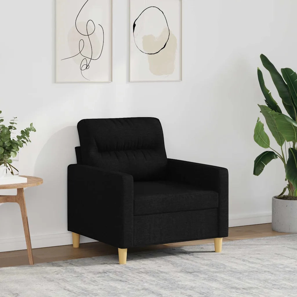 Poltrona | Sedia Relax Nera 60 cm in Tessuto