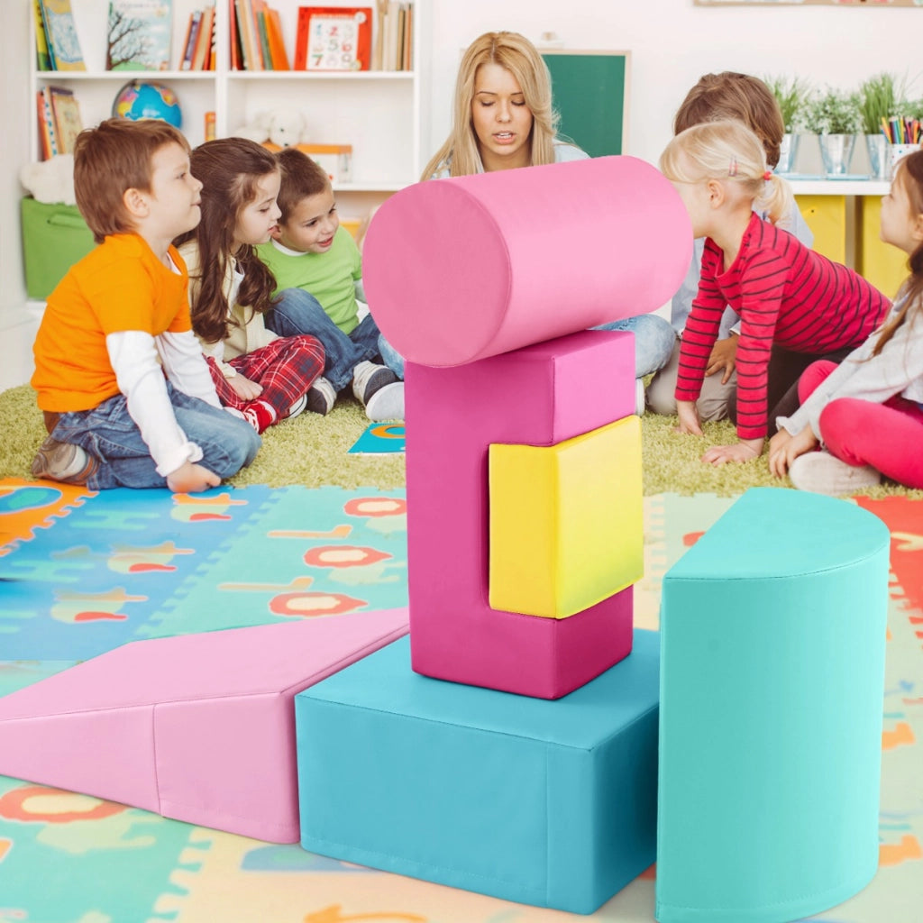 Blocchi rampicanti in schiuma per bambini 1-3 anni, Blocchi rampicanti set rampicante indoor con rettangoli Rosa