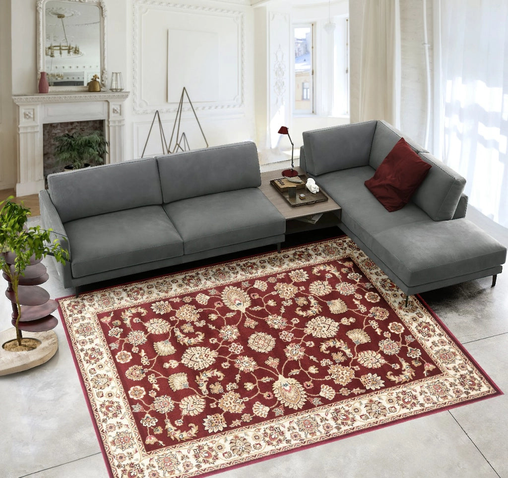 Tappeto BABIL cm.240x340 disegno classico orientale colore rosso e crema