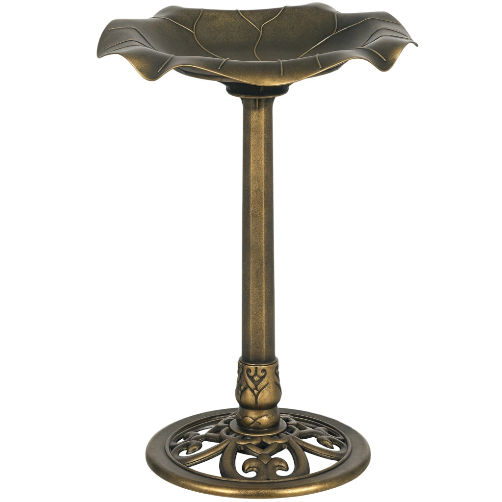 Vasca per uccelli a forma di foglia di loto ¨C zephmum ¨C bronzo ?50x71cm