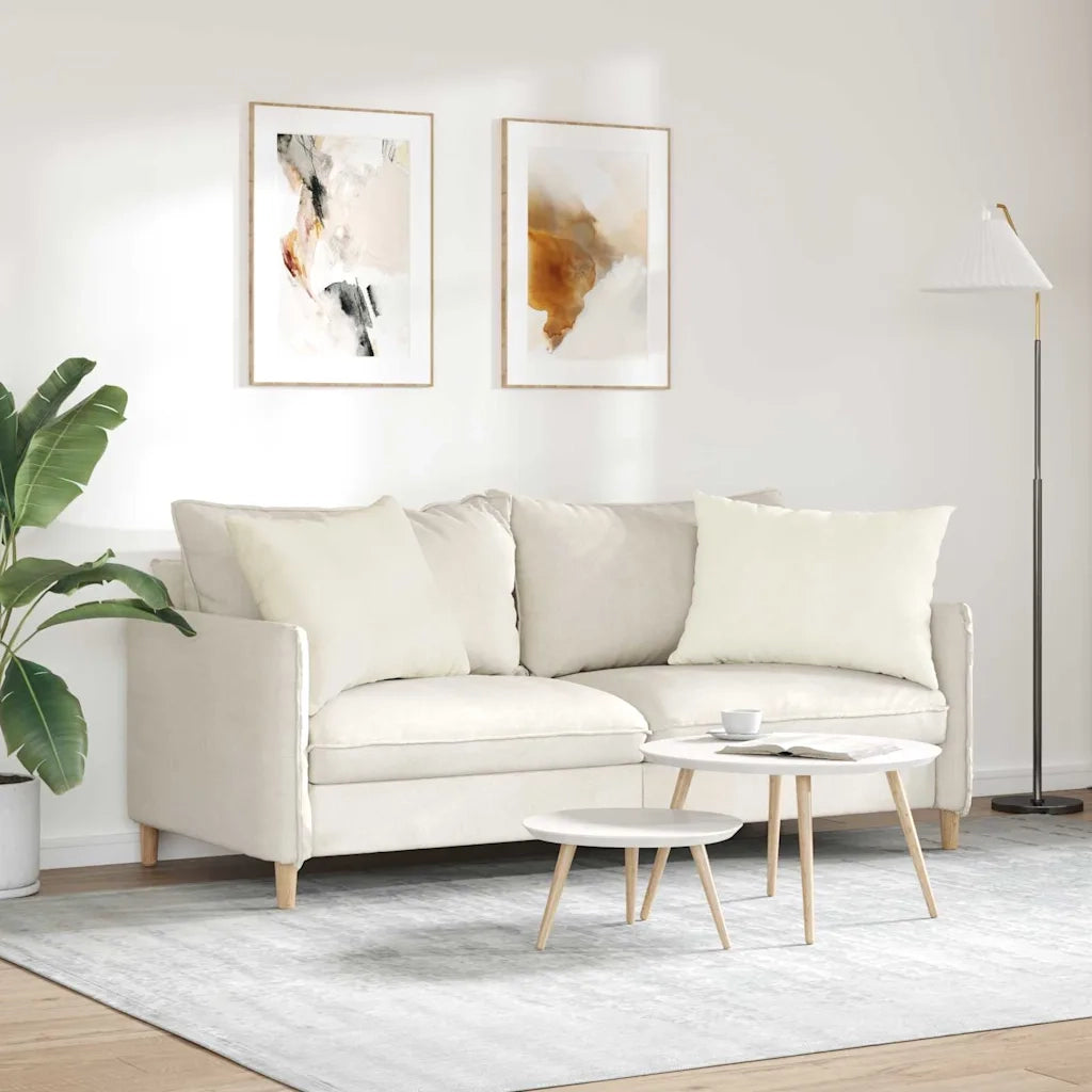 Cuscini da Divano 2 pcs Crema 70 x 50 cm Tessuto in Cords 42013765