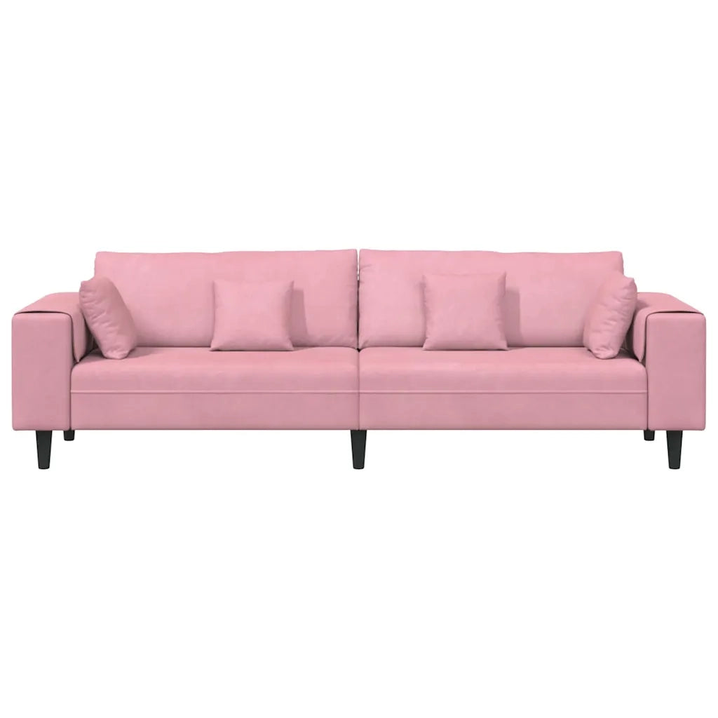 Divano Rosa 250 x 77 x 76 cm Velluto 3335156