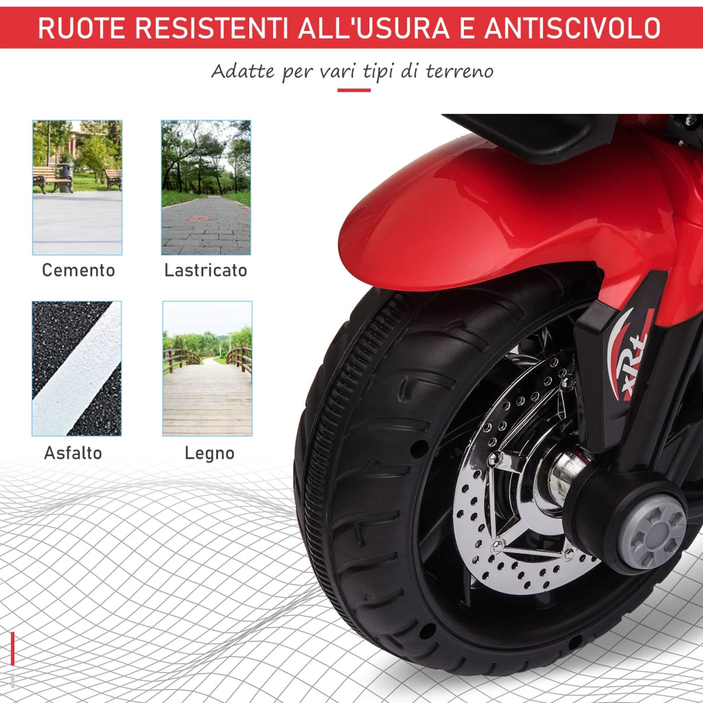 Moto Elettrica per Bambini ¨C Minimal ¨C Rosso, 86x42x52cm