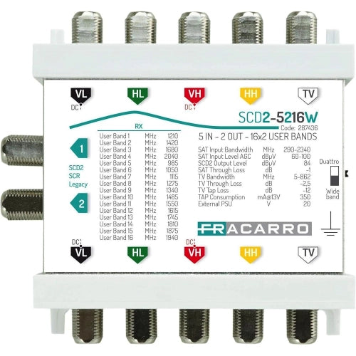 FRACARRO SCD2-5216W MSW SCD2 5IWB 2OUT 16US