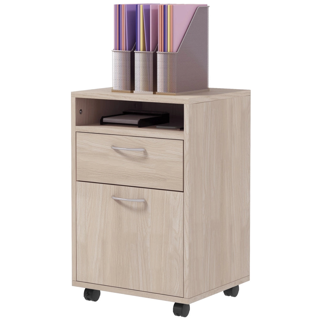 Scrivania con cassetto e scaffale ¨C Minimal ¨C Rovere 40x35x60 cm