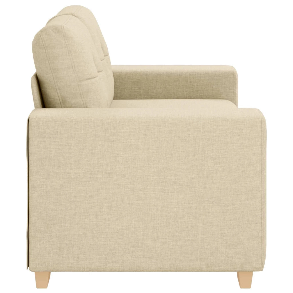 Divano | Divano da soggiorno | Sofa a due posti con cuscino Crema Tessuto