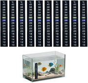 Pannelli termometrici per acquario 10 pezzi - Termometro per acquario - Sticker decorativo - Materiale ecologico - LCD - Adatto per animali domestici - Termometro per acquario