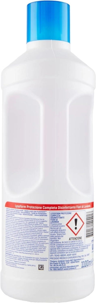 LYSOFORM LIQUIDO PER PAVIMENTI 1,1 LT DISINFETTA E PULISCE LAVANDA