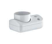 1pz gedy 2910 portabicchiere con bicchiere bianco cod:ferx.2202