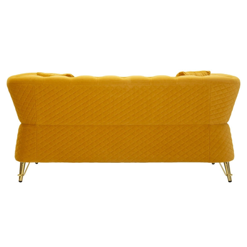 Divano Emy Senape Con Cuscini cm 162x83x76