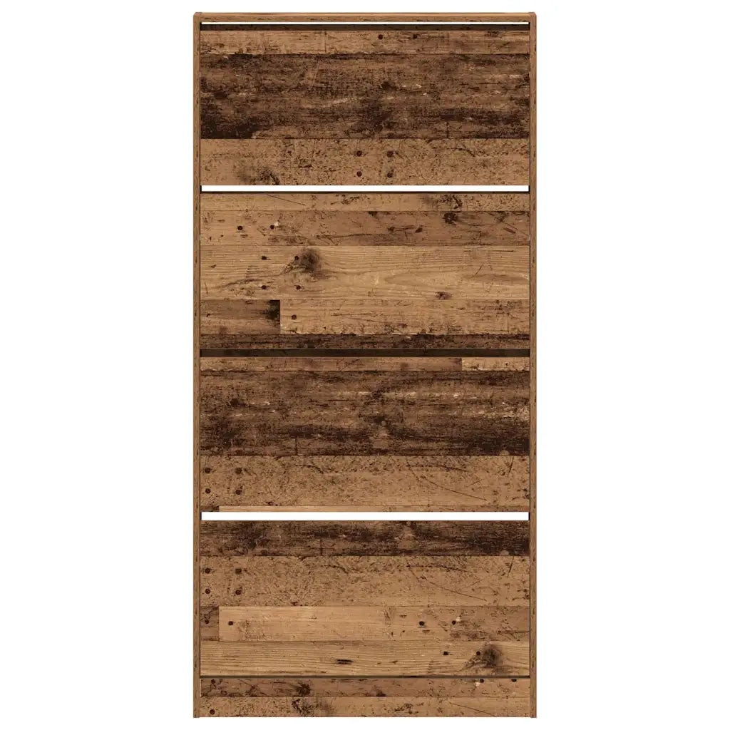 Mobile per scarpe con porta-Scarpiera Legno vecchio 80 x 21 x 163,5 cm