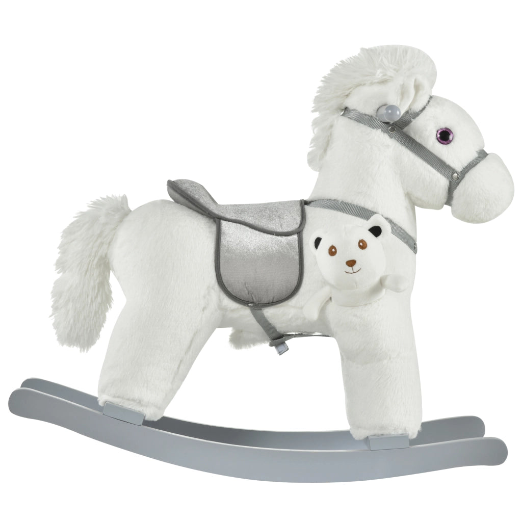Cavallo a Dondolo per Bambini con Orsetto e Suoni ¨C Minimal ¨C 18-36 Mesi