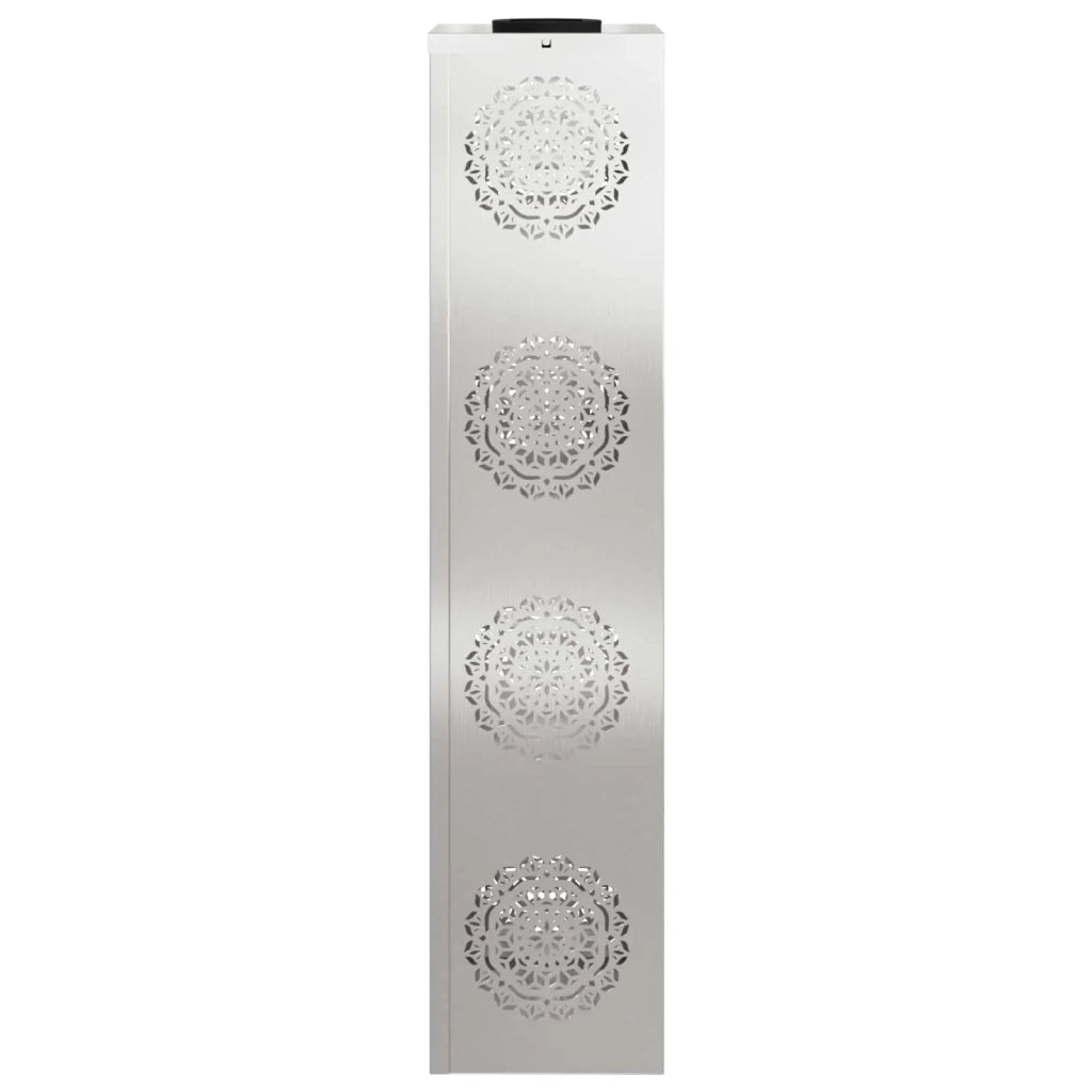 Faro LED solare per sentieri 2 pcs Argento Acciaio inossidabile 879790
