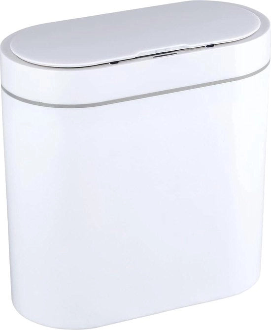 Contenitore acqua impermeabile da 25 galloni con sensore di movimento per la spazzatura della camera da bagno con coperchio - contenitore per la spazzatura della camera da letto in plastica sottile