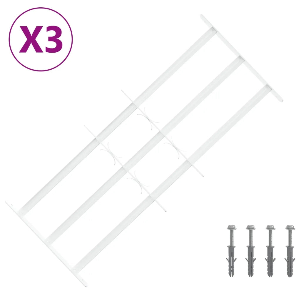 Griglia di Sicurezza per Finestra con 3 Traversine 3 pcs
