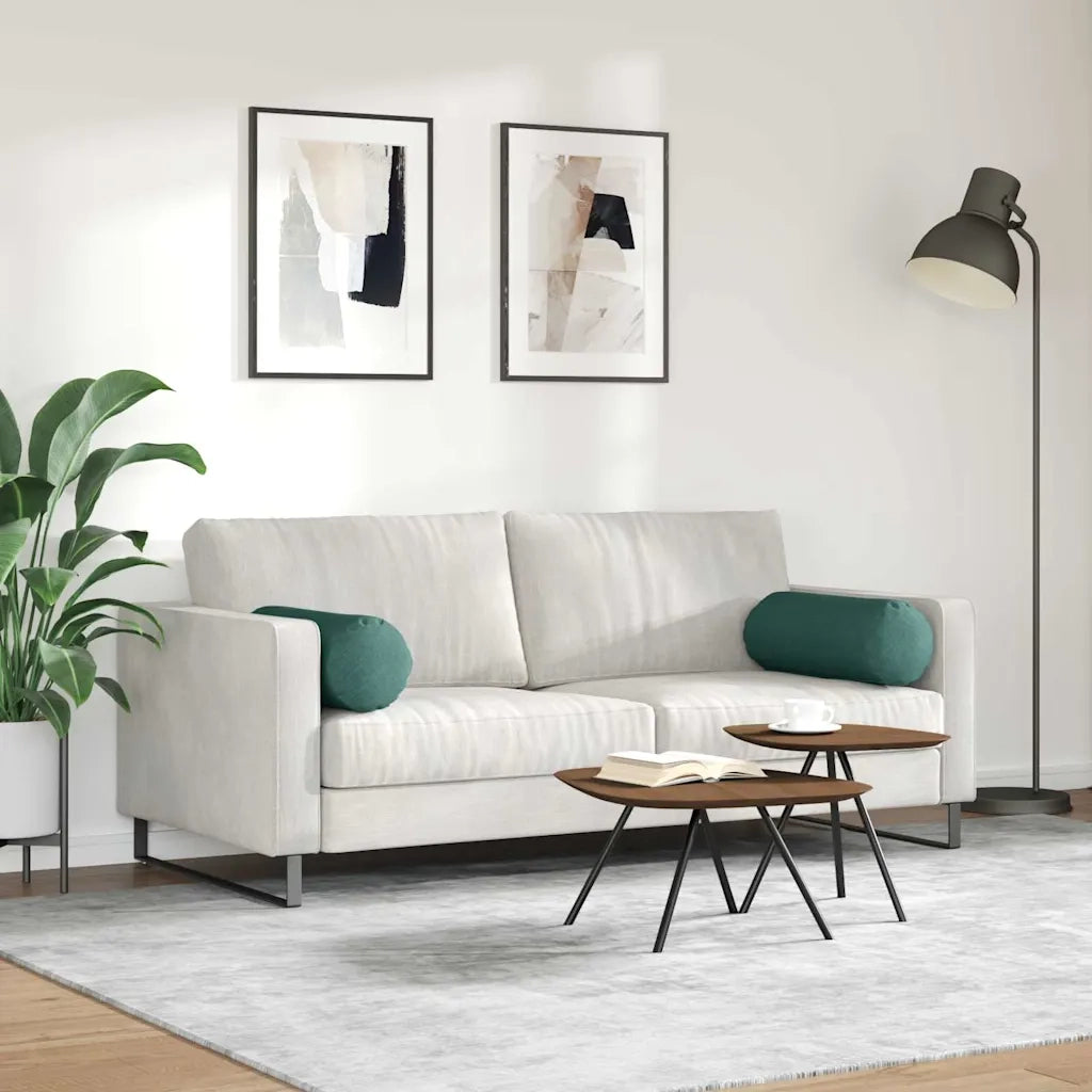 Cuscini a rullo 2 pcs Verde Scuro Ø 25 x 70 cm Tessuto 42014316