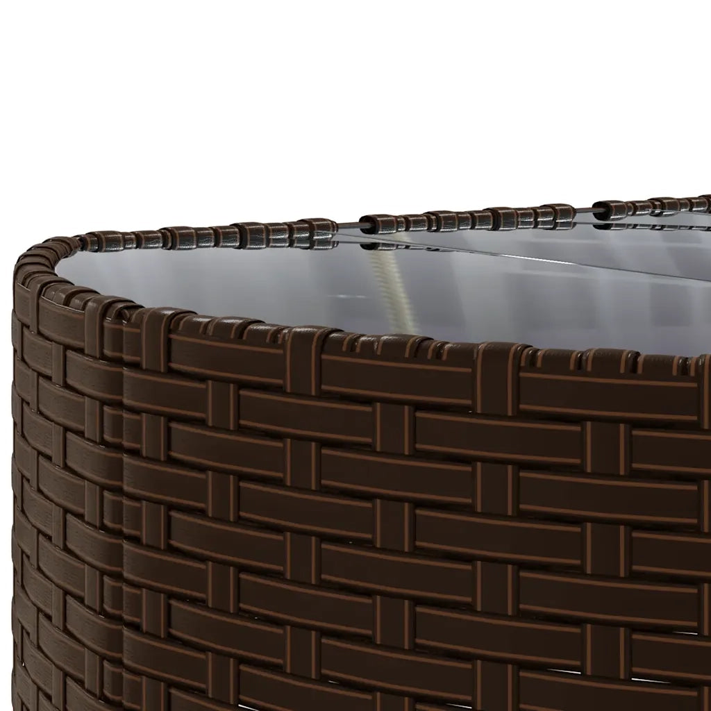 Set Divano da Giardino 5 pz con Cuscini Marrone in Polyrattan 3308369